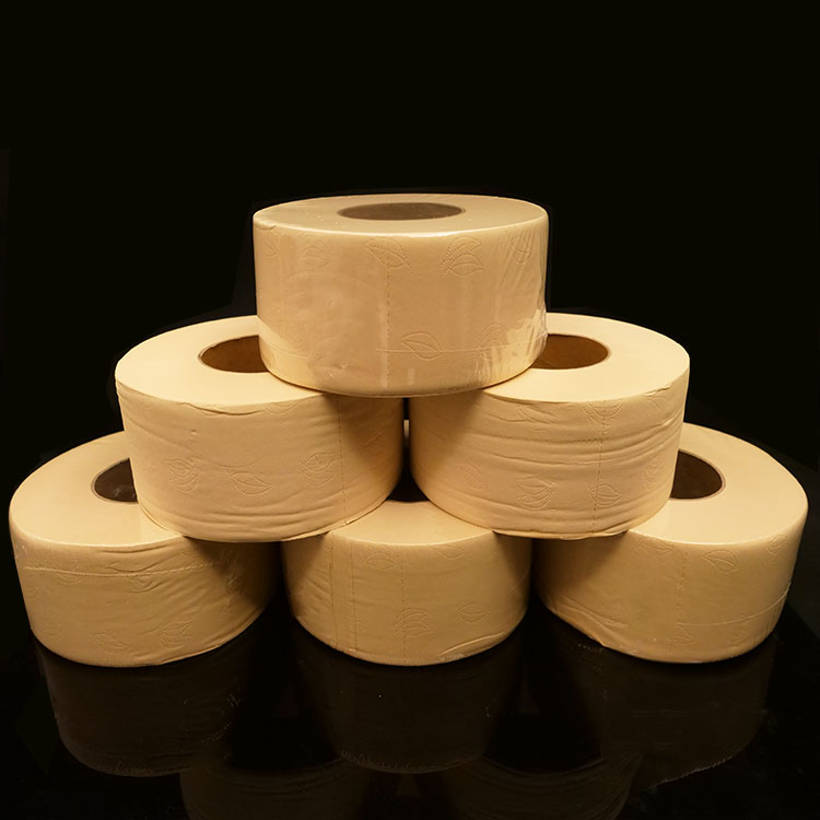 Wholesale cheap natural bamboo pulp toilet paper, large roll toilet paper, tear resistant, soft and skin friendly, commercial toilet paper
